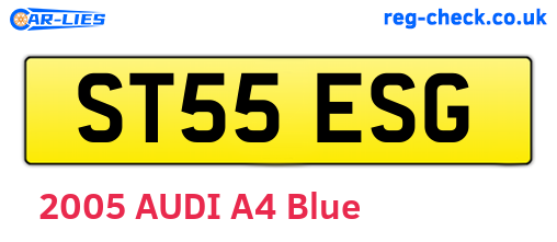 ST55ESG are the vehicle registration plates.