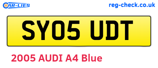 SY05UDT are the vehicle registration plates.