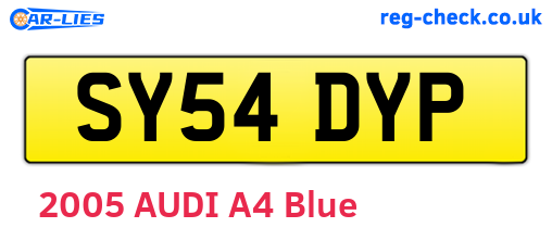 SY54DYP are the vehicle registration plates.