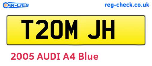 T20MJH are the vehicle registration plates.