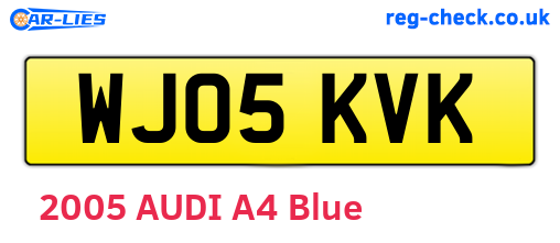 WJ05KVK are the vehicle registration plates.