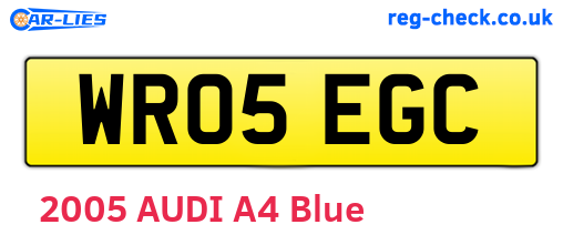 WR05EGC are the vehicle registration plates.