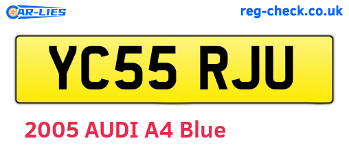 YC55RJU are the vehicle registration plates.