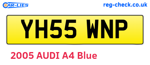 YH55WNP are the vehicle registration plates.