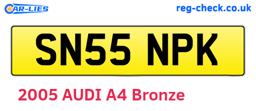 SN55NPK are the vehicle registration plates.