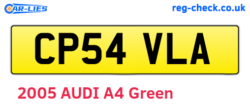 CP54VLA are the vehicle registration plates.