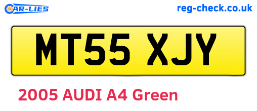 MT55XJY are the vehicle registration plates.