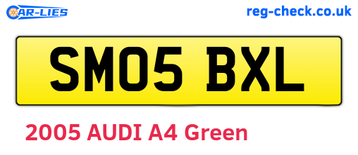 SM05BXL are the vehicle registration plates.