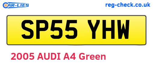 SP55YHW are the vehicle registration plates.