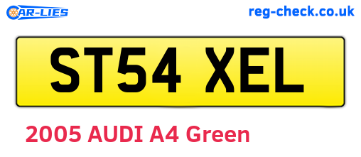 ST54XEL are the vehicle registration plates.