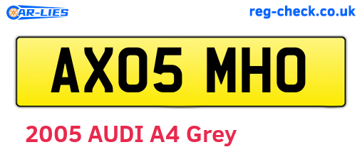 AX05MHO are the vehicle registration plates.