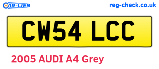 CW54LCC are the vehicle registration plates.