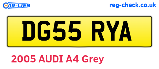 DG55RYA are the vehicle registration plates.