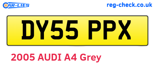 DY55PPX are the vehicle registration plates.