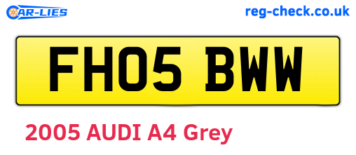 FH05BWW are the vehicle registration plates.