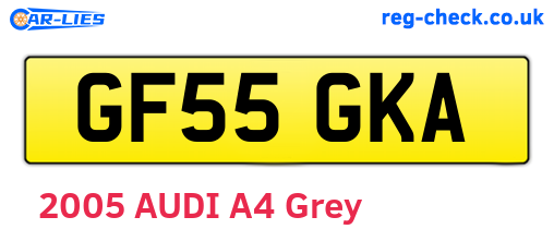 GF55GKA are the vehicle registration plates.