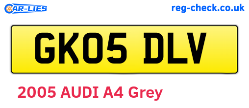 GK05DLV are the vehicle registration plates.