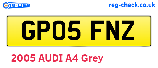 GP05FNZ are the vehicle registration plates.