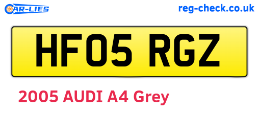 HF05RGZ are the vehicle registration plates.