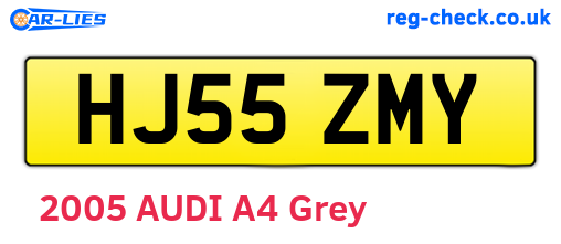 HJ55ZMY are the vehicle registration plates.