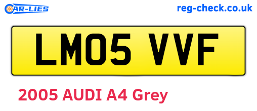 LM05VVF are the vehicle registration plates.