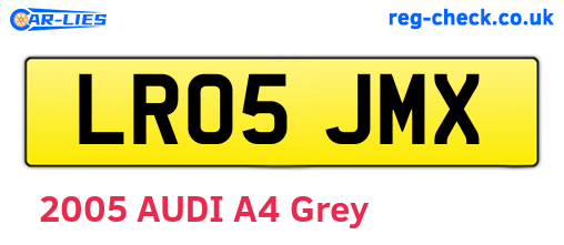 LR05JMX are the vehicle registration plates.