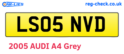 LS05NVD are the vehicle registration plates.