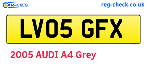 LV05GFX are the vehicle registration plates.