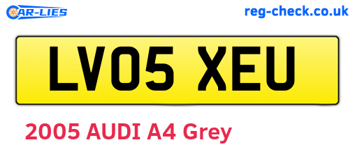 LV05XEU are the vehicle registration plates.