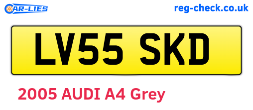 LV55SKD are the vehicle registration plates.