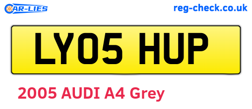 LY05HUP are the vehicle registration plates.