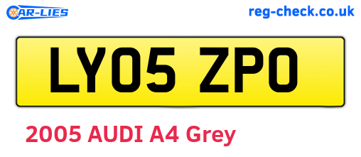 LY05ZPO are the vehicle registration plates.