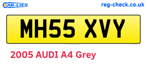 MH55XVY are the vehicle registration plates.