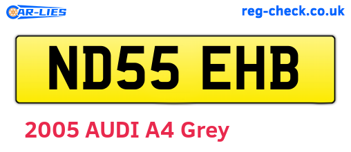 ND55EHB are the vehicle registration plates.