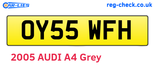 OY55WFH are the vehicle registration plates.