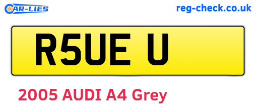 R5UEU are the vehicle registration plates.
