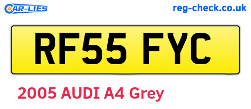 RF55FYC are the vehicle registration plates.