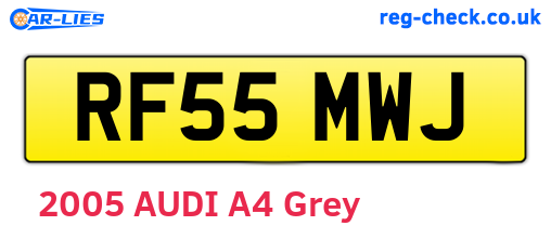 RF55MWJ are the vehicle registration plates.