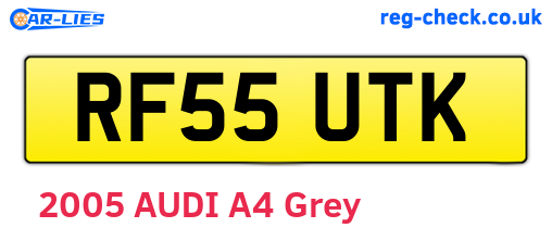 RF55UTK are the vehicle registration plates.