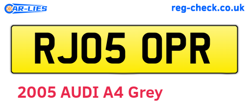 RJ05OPR are the vehicle registration plates.
