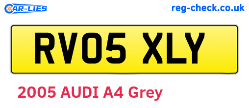 RV05XLY are the vehicle registration plates.