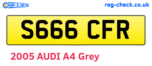 S666CFR are the vehicle registration plates.