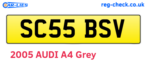 SC55BSV are the vehicle registration plates.