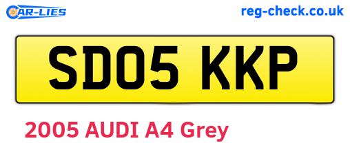 SD05KKP are the vehicle registration plates.