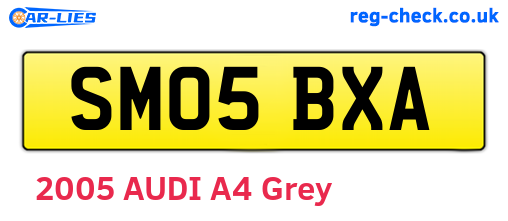 SM05BXA are the vehicle registration plates.