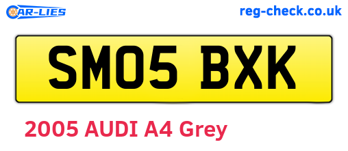 SM05BXK are the vehicle registration plates.