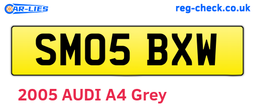 SM05BXW are the vehicle registration plates.