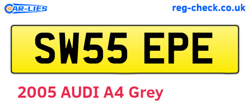 SW55EPE are the vehicle registration plates.