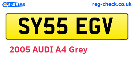 SY55EGV are the vehicle registration plates.