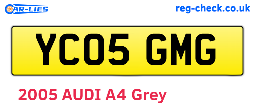 YC05GMG are the vehicle registration plates.